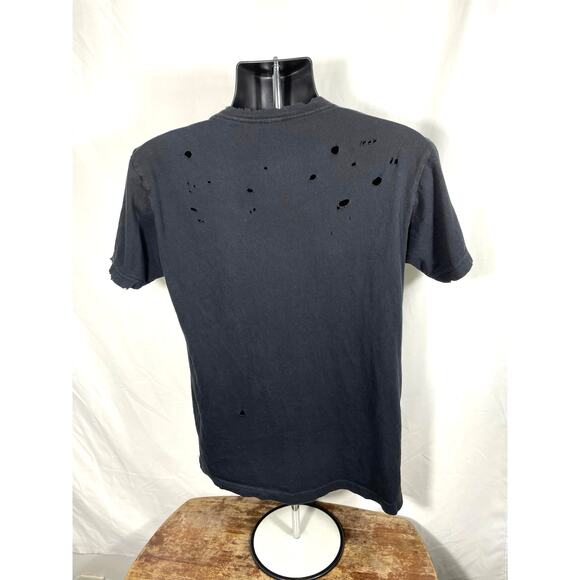 OutKast Graphic T-Shirt Distressed Ripped Black Tee M - Picture 2 of 6